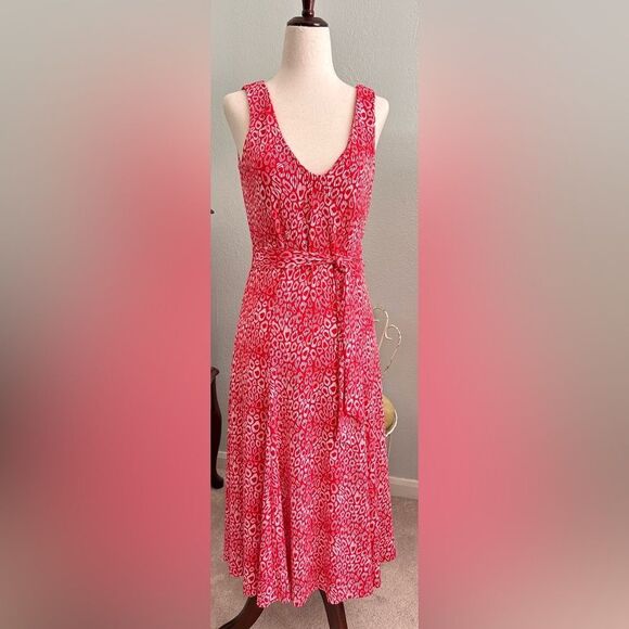 Michael Kors Animal Print Midi Sleeveless Dress - Picture 4 of 10